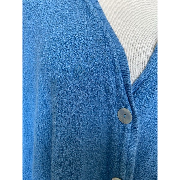 Vintage Stephanie Schuster Princess Knitwear Cardigan Womens 3X Blue Lagenlook - Picture 13 of 14